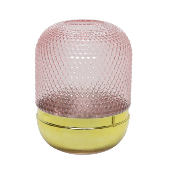 Glass 11 , Textured Dots Vase, Pink Gold Cheap
