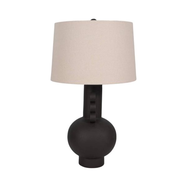 Black 30 in. Ceramic Novelty Eared Totem Table Lamp For Cheap - Image 4
