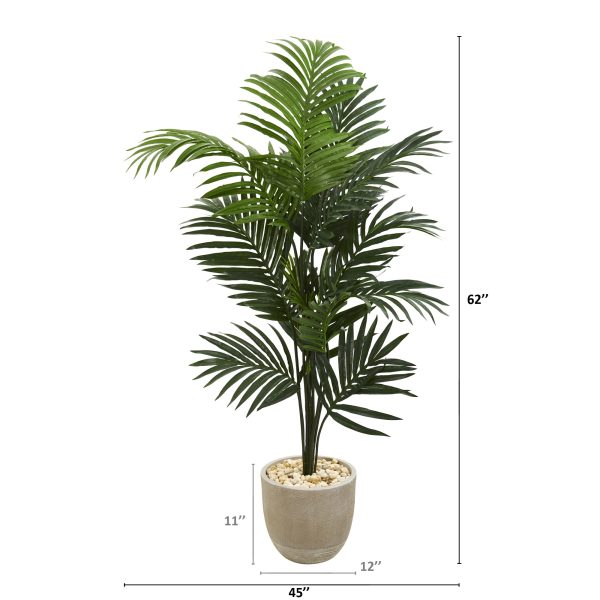 5’ Kentia Artificial Palm Tree in Decorative Tin Bucket Online Hot Sale - Image 2