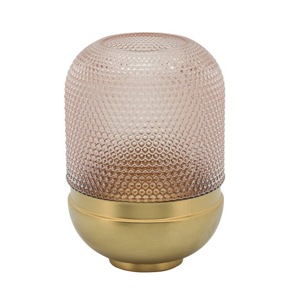 Glass 11 , Textured Dots Vase, Pink Gold Cheap - Image 3