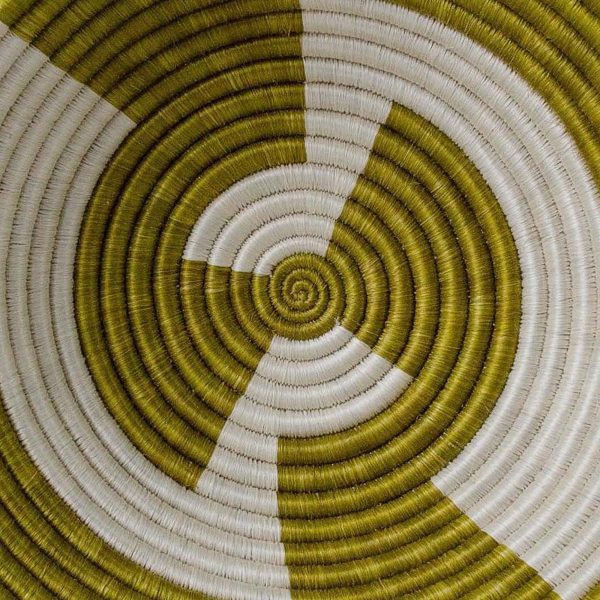 12  Large Olive Geo Round Basket Online Sale - Image 3