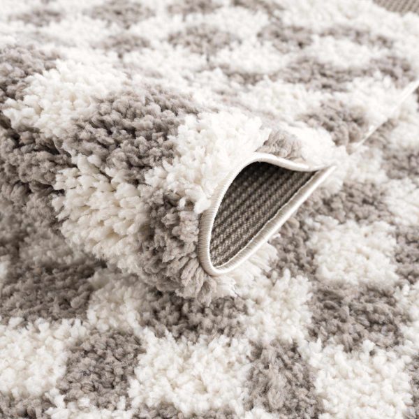 Kieu Taupe Checkered Area Rug Supply - Image 4